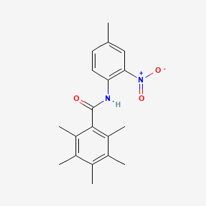 2,3,4,5,6-pentamethyl-N-(4-methyl-2-nitrophenyl)benzamide