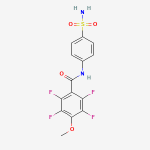 molecular formula C14H10F4N2O4S B5042324 2,3,5,6-tetrafluoro-4-methoxy-N-(4-sulfamoylphenyl)benzamide 