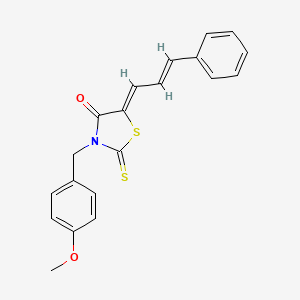 3-(4-methoxybenzyl)-5-(3-phenyl-2-propen-1-ylidene)-2-thioxo-1,3-thiazolidin-4-one