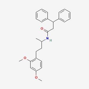 molecular formula C27H31NO3 B5042340 N-[3-(2,4-dimethoxyphenyl)-1-methylpropyl]-3,3-diphenylpropanamide 