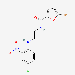 molecular formula C13H11BrClN3O4 B5042349 5-bromo-N-{2-[(4-chloro-2-nitrophenyl)amino]ethyl}-2-furamide 