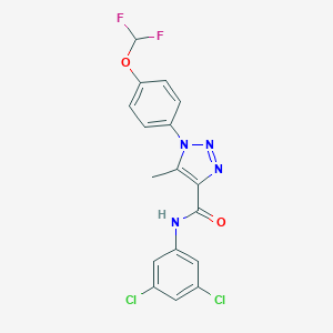 molecular formula C17H12Cl2F2N4O2 B504237 N-(3,5-dichlorophenyl)-1-[4-(difluoromethoxy)phenyl]-5-methyl-1H-1,2,3-triazole-4-carboxamide 