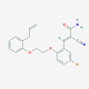 molecular formula C21H19BrN2O3 B5042374 3-{2-[2-(2-allylphenoxy)ethoxy]-5-bromophenyl}-2-cyanoacrylamide 