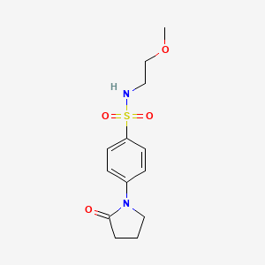 N-(2-methoxyethyl)-4-(2-oxo-1-pyrrolidinyl)benzenesulfonamide