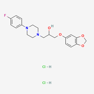 1-(1,3-Benzodioxol-5-yloxy)-3-[4-(4-fluorophenyl)piperazin-1-yl]propan-2-ol;dihydrochloride