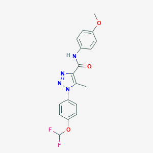 molecular formula C18H16F2N4O3 B504242 1-[4-(difluoromethoxy)phenyl]-N-(4-methoxyphenyl)-5-methyl-1H-1,2,3-triazole-4-carboxamide 