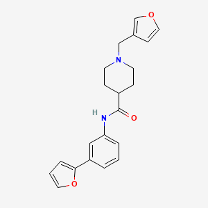 molecular formula C21H22N2O3 B5042428 1-(3-furylmethyl)-N-[3-(2-furyl)phenyl]-4-piperidinecarboxamide 