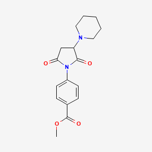 molecular formula C17H20N2O4 B5042440 Methyl 4-[2,5-dioxo-3-(piperidin-1-yl)pyrrolidin-1-yl]benzoate 