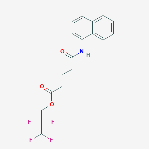 molecular formula C18H17F4NO3 B5042442 2,2,3,3-tetrafluoropropyl 5-(1-naphthylamino)-5-oxopentanoate 