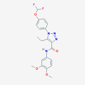 molecular formula C20H20F2N4O4 B504245 1-[4-(difluoromethoxy)phenyl]-N-(3,4-dimethoxyphenyl)-5-ethyl-1H-1,2,3-triazole-4-carboxamide 