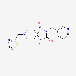 molecular formula C18H21N5O2S B5042470 1-methyl-3-(3-pyridinylmethyl)-8-(1,3-thiazol-2-ylmethyl)-1,3,8-triazaspiro[4.5]decane-2,4-dione 