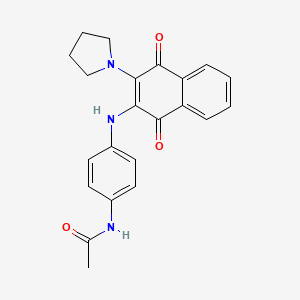 N-(4-{[1,4-dioxo-3-(1-pyrrolidinyl)-1,4-dihydro-2-naphthalenyl]amino}phenyl)acetamide