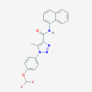molecular formula C21H16F2N4O2 B504251 1-[4-(difluoromethoxy)phenyl]-5-methyl-N-(1-naphthyl)-1H-1,2,3-triazole-4-carboxamide 