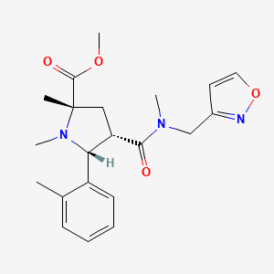 methyl (2S,4S,5R)-1,2-dimethyl-4-[methyl(1,2-oxazol-3-ylmethyl)carbamoyl]-5-(2-methylphenyl)pyrrolidine-2-carboxylate