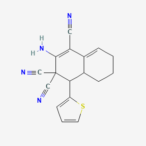 2-amino-4-(2-thienyl)-4a,5,6,7-tetrahydro-1,3,3(4H)-naphthalenetricarbonitrile