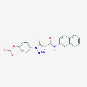 molecular formula C21H16F2N4O2 B504254 1-[4-(difluoromethoxy)phenyl]-5-methyl-N-(2-naphthyl)-1H-1,2,3-triazole-4-carboxamide 