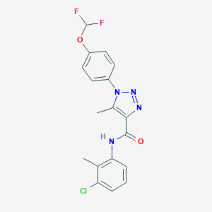 molecular formula C18H15ClF2N4O2 B504256 N-(3-chloro-2-methylphenyl)-1-[4-(difluoromethoxy)phenyl]-5-methyl-1H-1,2,3-triazole-4-carboxamide 
