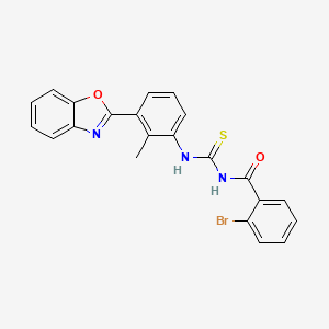 molecular formula C22H16BrN3O2S B5042573 N-({[3-(1,3-benzoxazol-2-yl)-2-methylphenyl]amino}carbonothioyl)-2-bromobenzamide 