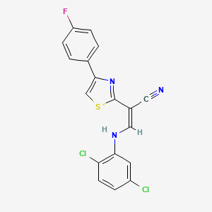 3-[(2,5-dichlorophenyl)amino]-2-[4-(4-fluorophenyl)-1,3-thiazol-2-yl]acrylonitrile