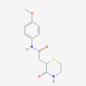 molecular formula C13H16N2O3S B5042588 N-(4-methoxyphenyl)-2-(3-oxothiomorpholin-2-yl)acetamide 