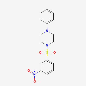 molecular formula C16H17N3O4S B5042589 1-(3-Nitro-benzenesulfonyl)-4-phenyl-piperazine CAS No. 6102-94-9