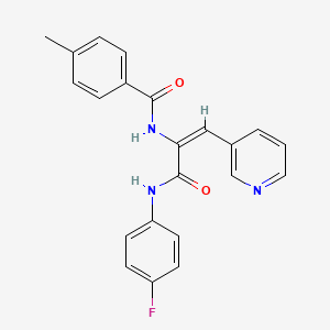 N-[(E)-3-(4-fluoroanilino)-3-oxo-1-pyridin-3-ylprop-1-en-2-yl]-4-methylbenzamide