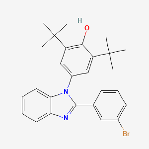 molecular formula C27H29BrN2O B5042636 4-[2-(3-bromophenyl)-1H-benzimidazol-1-yl]-2,6-di-tert-butylphenol 