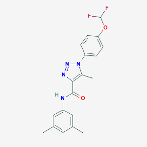 molecular formula C19H18F2N4O2 B504264 1-[4-(difluoromethoxy)phenyl]-N-(3,5-dimethylphenyl)-5-methyl-1H-1,2,3-triazole-4-carboxamide 