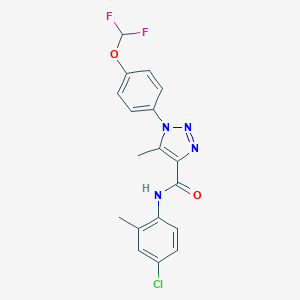 molecular formula C18H15ClF2N4O2 B504265 N-(4-chloro-2-methylphenyl)-1-[4-(difluoromethoxy)phenyl]-5-methyl-1H-1,2,3-triazole-4-carboxamide 