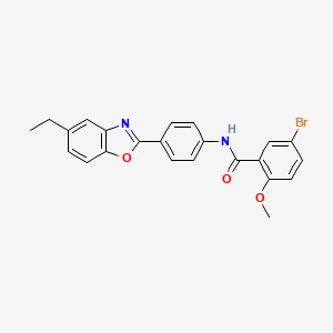 molecular formula C23H19BrN2O3 B5042654 5-bromo-N-[4-(5-ethyl-1,3-benzoxazol-2-yl)phenyl]-2-methoxybenzamide CAS No. 6315-26-0