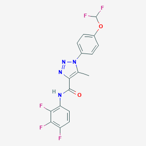 molecular formula C17H11F5N4O2 B504266 1-[4-(difluoromethoxy)phenyl]-5-methyl-N-(2,3,4-trifluorophenyl)-1H-1,2,3-triazole-4-carboxamide 