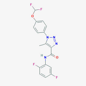 molecular formula C17H12F4N4O2 B504267 1-[4-(difluoromethoxy)phenyl]-N-(2,5-difluorophenyl)-5-methyl-1H-1,2,3-triazole-4-carboxamide 