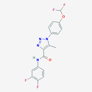 molecular formula C17H12F4N4O2 B504268 1-[4-(difluoromethoxy)phenyl]-N-(3,4-difluorophenyl)-5-methyl-1H-1,2,3-triazole-4-carboxamide 