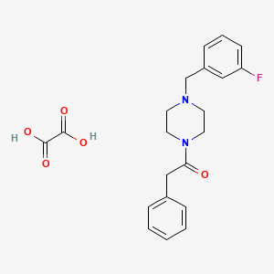 molecular formula C21H23FN2O5 B5042681 1-[4-[(3-Fluorophenyl)methyl]piperazin-1-yl]-2-phenylethanone;oxalic acid 