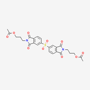 molecular formula C26H24N2O10S B5042698 sulfonylbis[(1,3-dioxo-1,3-dihydro-2H-isoindole-5,2-diyl)-3,1-propanediyl] diacetate 