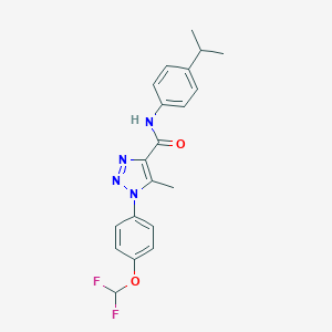 molecular formula C20H20F2N4O2 B504270 1-[4-(difluoromethoxy)phenyl]-N-(4-isopropylphenyl)-5-methyl-1H-1,2,3-triazole-4-carboxamide 