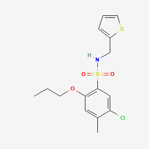 5-chloro-4-methyl-2-propoxy-N-(thiophen-2-ylmethyl)benzenesulfonamide