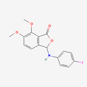 3-[(4-iodophenyl)amino]-6,7-dimethoxy-2-benzofuran-1(3H)-one