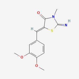 5-(3,4-dimethoxybenzylidene)-2-imino-3-methyl-1,3-thiazolidin-4-one