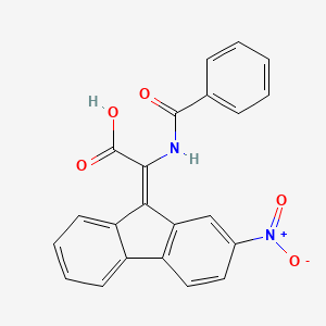 (2Z)-2-benzamido-2-(2-nitrofluoren-9-ylidene)acetic acid