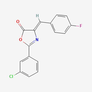 molecular formula C16H9ClFNO2 B5042779 2-(3-chlorophenyl)-4-(4-fluorobenzylidene)-1,3-oxazol-5(4H)-one 