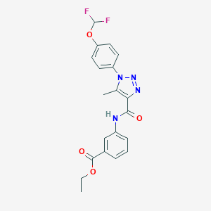 ethyl 3-[({1-[4-(difluoromethoxy)phenyl]-5-methyl-1H-1,2,3-triazol-4-yl}carbonyl)amino]benzoate