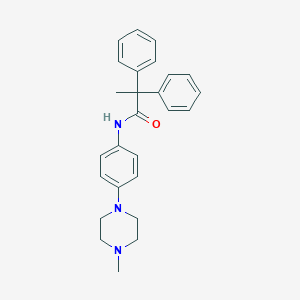 molecular formula C26H29N3O B504280 N-[4-(4-methylpiperazin-1-yl)phenyl]-2,2-diphenylpropanamide CAS No. 640241-54-9