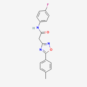 molecular formula C17H14FN3O2 B5042819 N-(4-fluorophenyl)-2-[5-(4-methylphenyl)-1,2,4-oxadiazol-3-yl]acetamide 