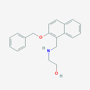 molecular formula C20H21NO2 B504282 2-({[2-(Benzyloxy)naphthalen-1-yl]methyl}amino)ethanol 