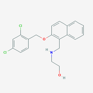 molecular formula C20H19Cl2NO2 B504284 2-[[2-[(2,4-Dichlorophenyl)methoxy]naphthalen-1-yl]methylamino]ethanol 