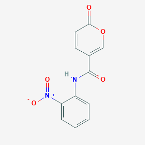 molecular formula C12H8N2O5 B5042850 N-(2-nitrophenyl)-6-oxopyran-3-carboxamide 