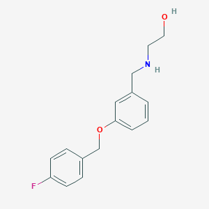 molecular formula C16H18FNO2 B504286 2-({3-[(4-Fluorobenzyl)oxy]benzyl}amino)ethanol 