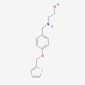 molecular formula C14H17NO2S B504287 2-{[4-(2-Thienylmethoxy)benzyl]amino}ethanol 