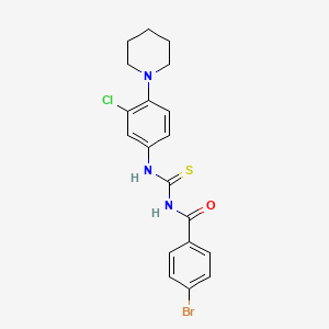 molecular formula C19H19BrClN3OS B5042871 4-bromo-N-({[3-chloro-4-(1-piperidinyl)phenyl]amino}carbonothioyl)benzamide 